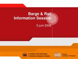 Barge &amp; Rail Information Session