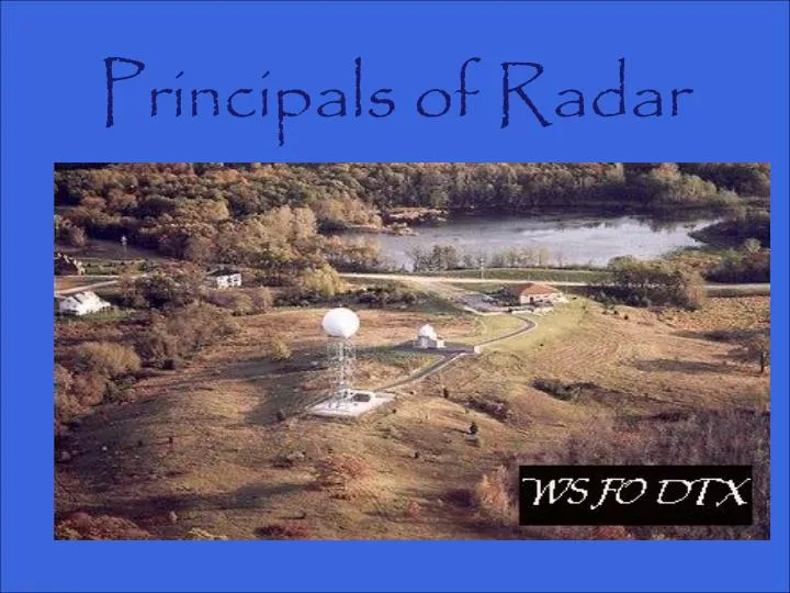 principals of radar