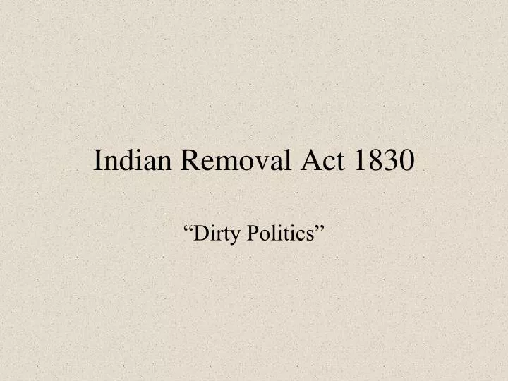 indian removal act 1830