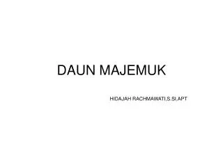 DAUN MAJEMUK