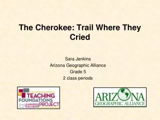 The Cherokee: Trail Where They Cried