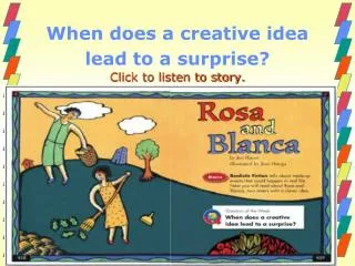 When does a creative idea lead to a surprise? Click to listen to story.