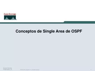 conceptos de single area de ospf