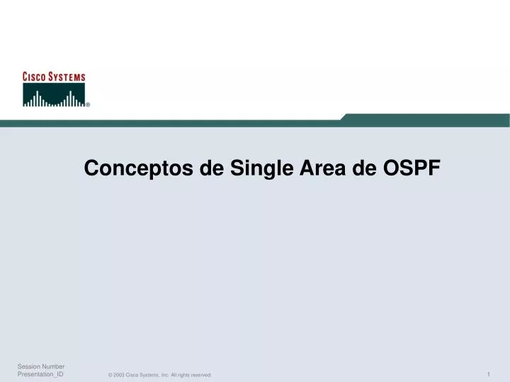conceptos de single area de ospf