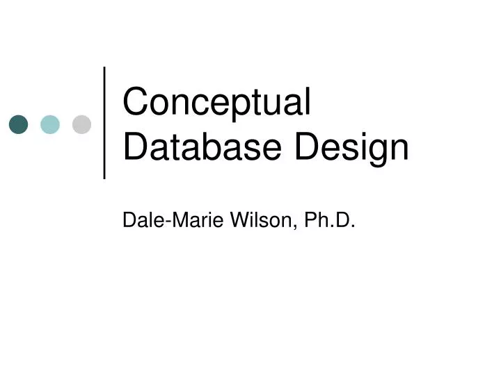 conceptual database design