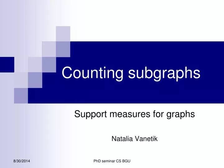 counting subgraphs