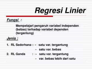 regresi linier