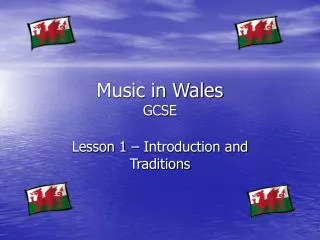 Music in Wales GCSE