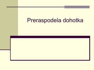 preraspodela dohotka