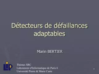 d tecteurs de d faillances adaptables