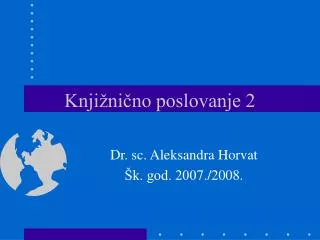 knji ni no poslovanje 2