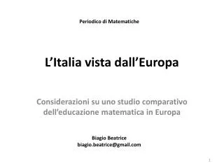 l italia vista dall europa