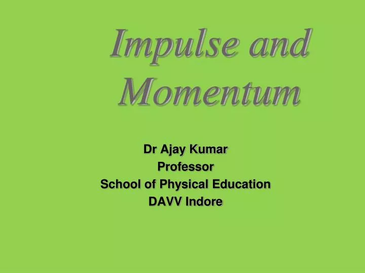 impulse and momentum