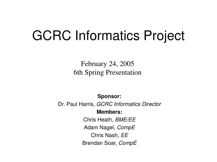 gcrc informatics project