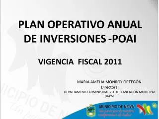 maria amelia monroy orteg n directora departamento administrativo de planeaci n municipal dapm