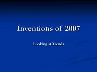 Inventions of 2007