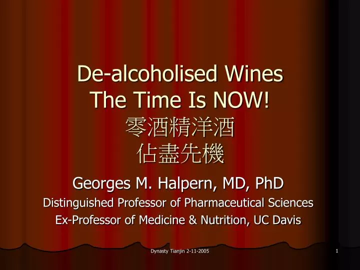 de alcoholised wines the time is now