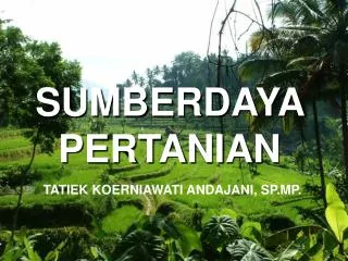 sumberdaya pertanian