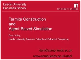 Termite Construction and Agent-Based Simulation