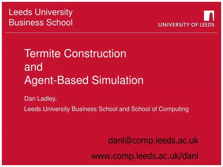 termite construction and agent based simulation