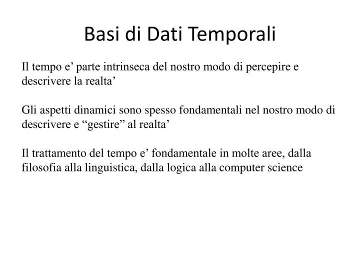 basi di dati temporali