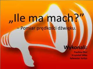 ile ma mach pomiar pr dko ci d wi ku
