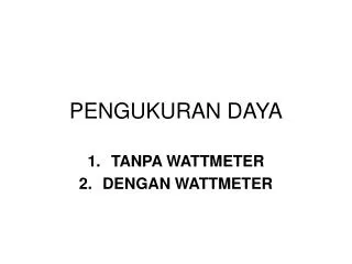 pengukuran daya