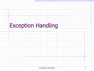 Exception Handling