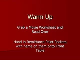 warm up