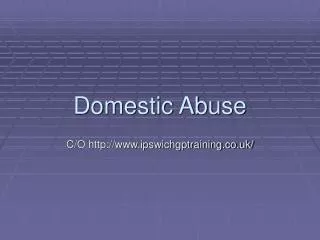 Domestic Abuse