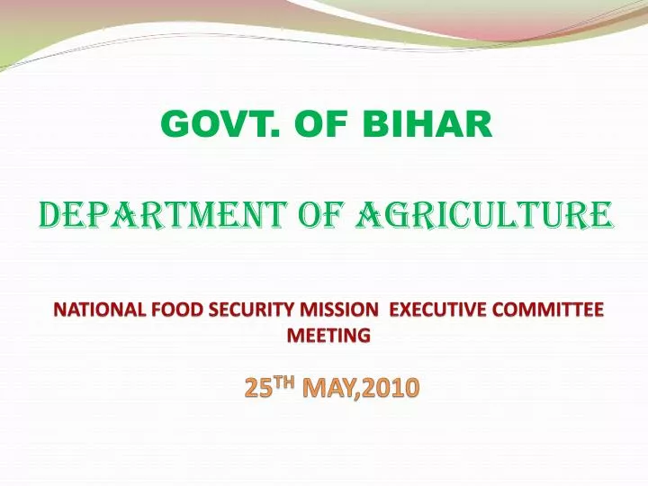 govt of bihar department of agriculture