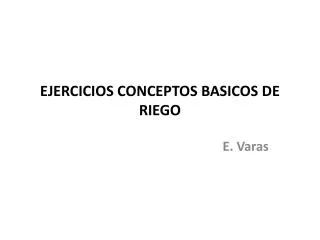 ejercicios conceptos basicos de riego
