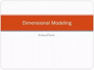 dimensional modeling