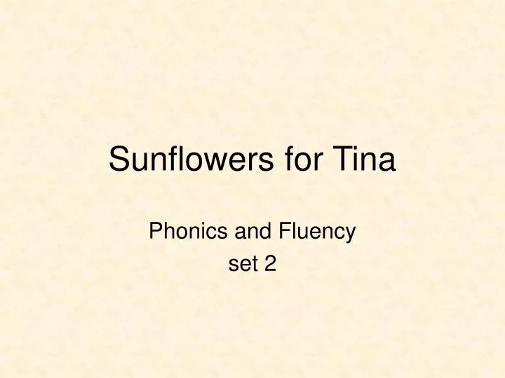 sunflowers for tina