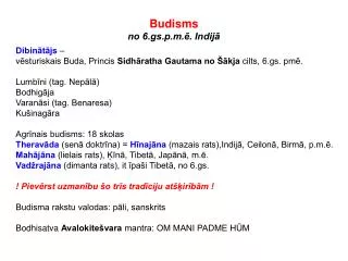 Budisms no 6.gs.p.m.ē. Indijā