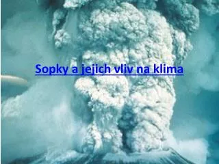 sopky a jejich vliv na klima