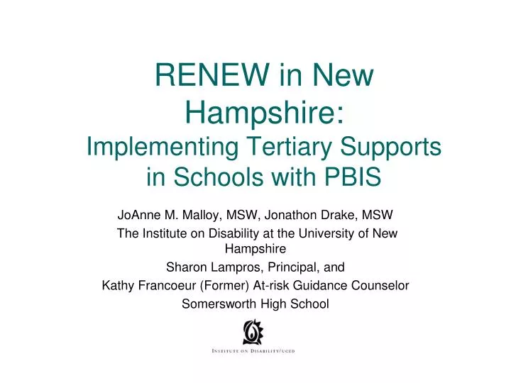 renew in new hampshire implementing tertiary supports in schools with pbis