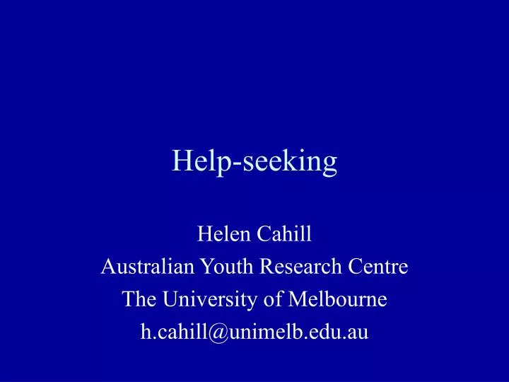 help seeking