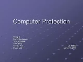 Computer Protection