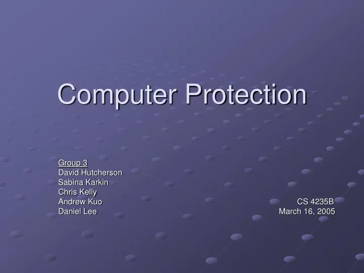 computer protection