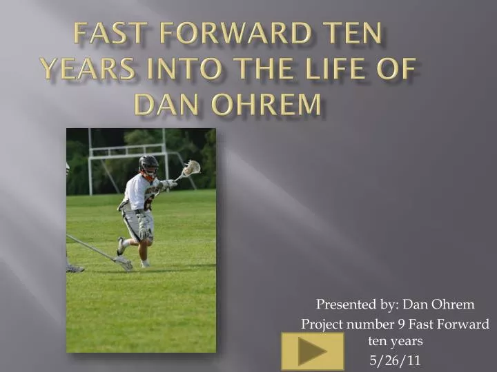 fast forward ten years into the life of dan ohrem