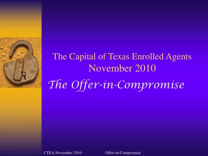 the capital of texas enrolled agents november 2010