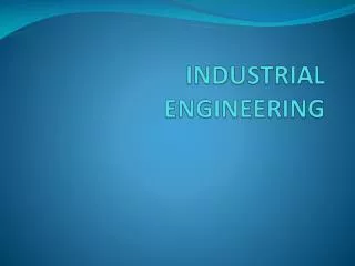 industrial engineering