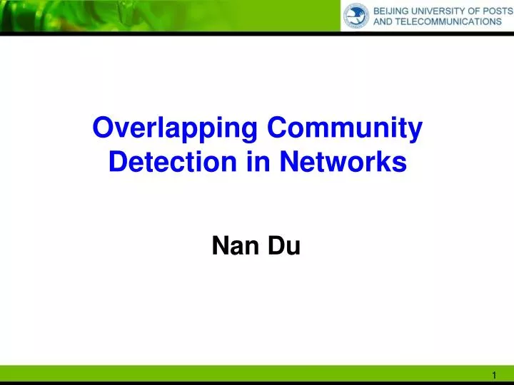 overlapping community detection in networks