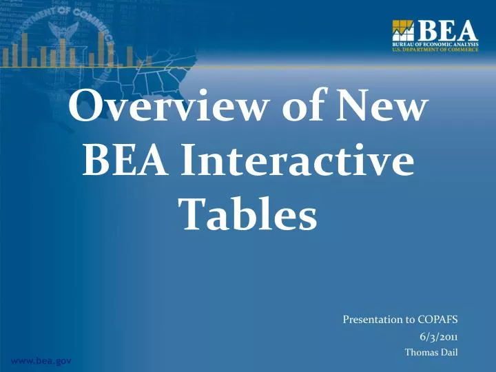 overview of new bea interactive tables