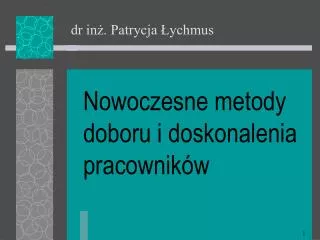 dr in patrycja ychmus