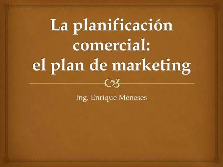 la planificaci n comercial el plan de marketing