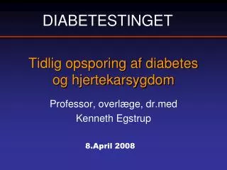 tidlig opsporing af diabetes og hjertekarsygdom