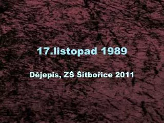 17 listopad 1989