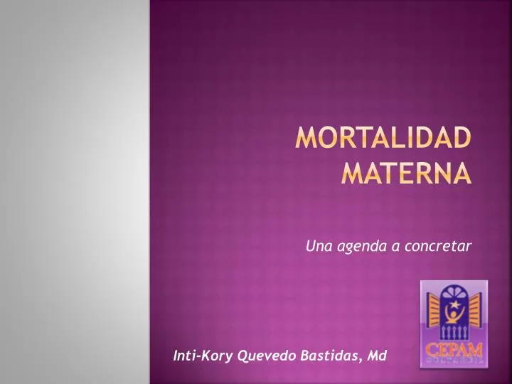 mortalidad materna